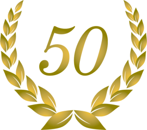 50 лет на прозрачном фоне